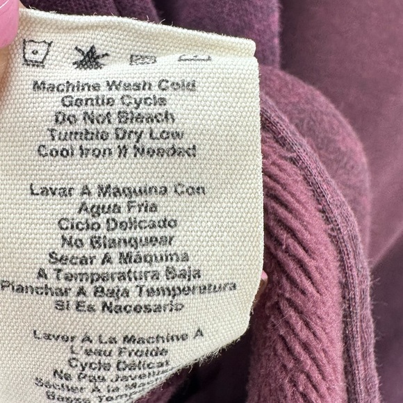UGG Oversized Pullover Sweatshirt Cowl Neck Eggplant Purple Drawstring XS Small - Picture 5 of 7